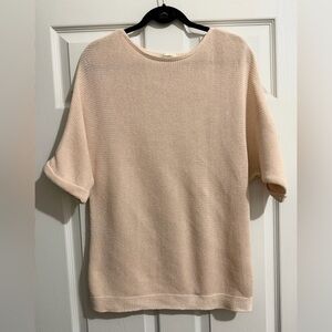 Basic Elegant Cream / Peach Women's Knitted Top